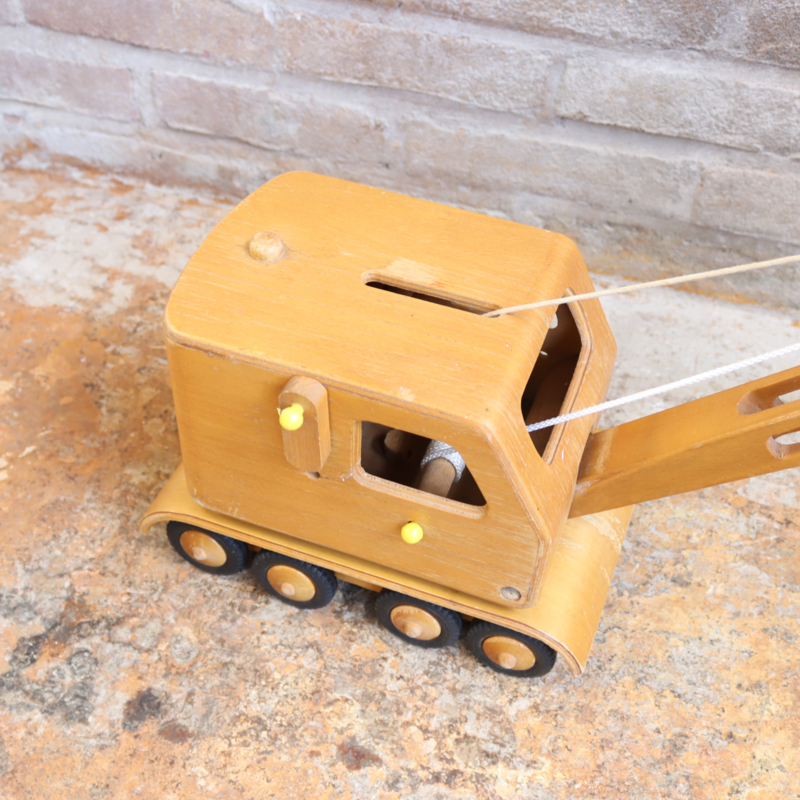 hijskraan speelgoed hout