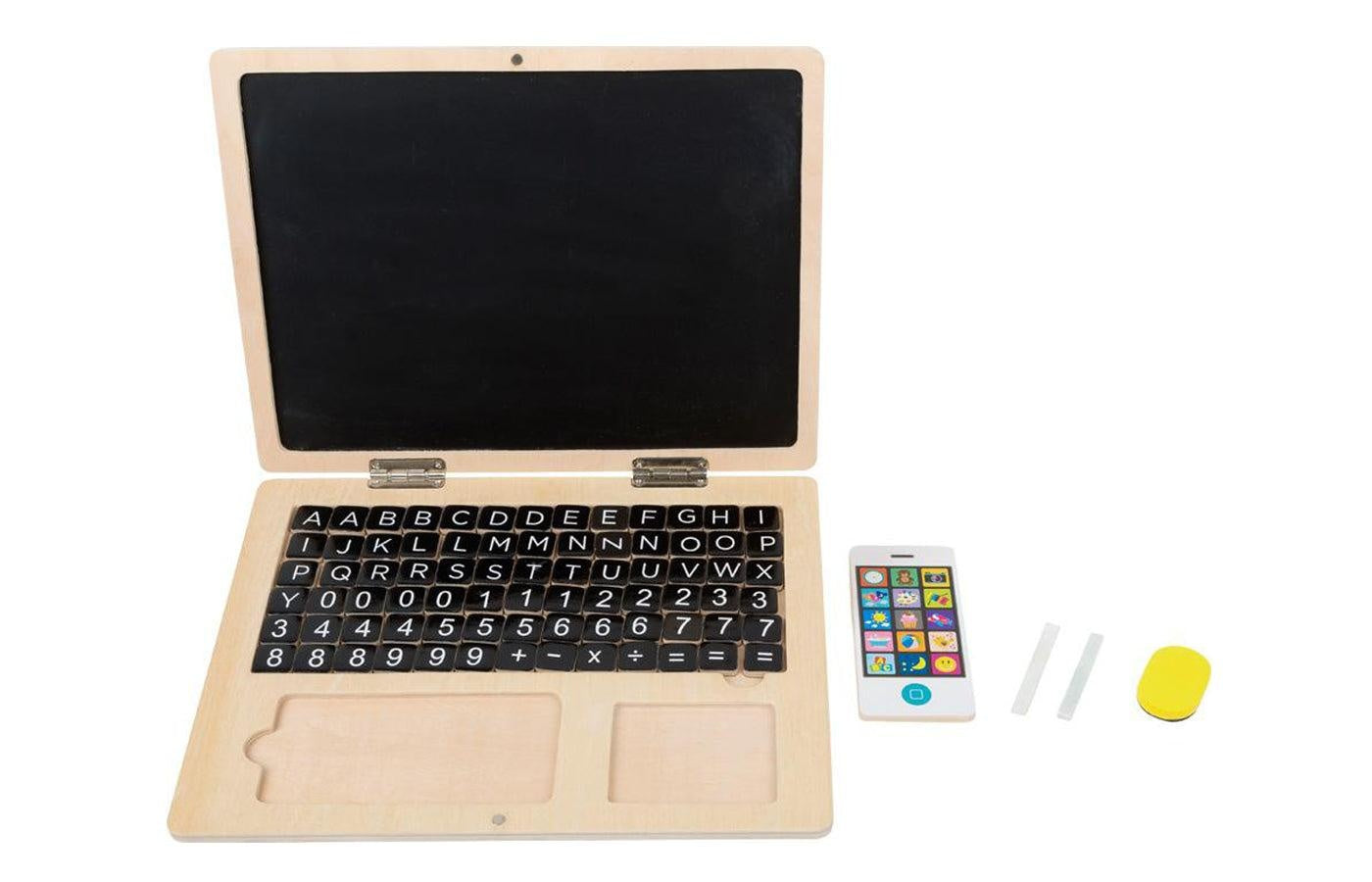 houten laptop speelgoed