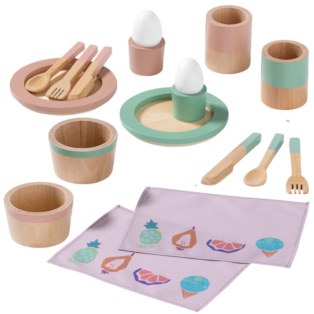 speelgoed servies hout